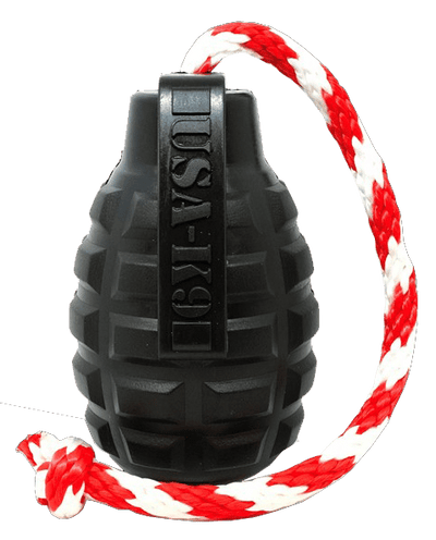 SodaPup K9-Magnum Durable Gernade Rubber Chew and Treat Dispenser Toy.