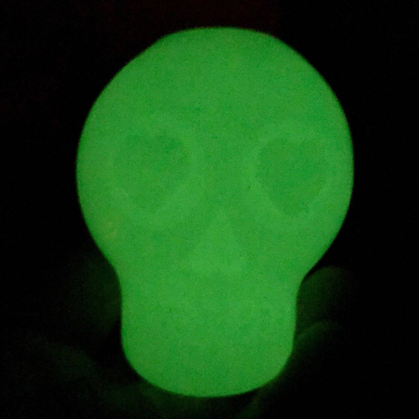 SodaPup Glow in the Dark Sugar Skull Chew Toy and Treat dispenser.